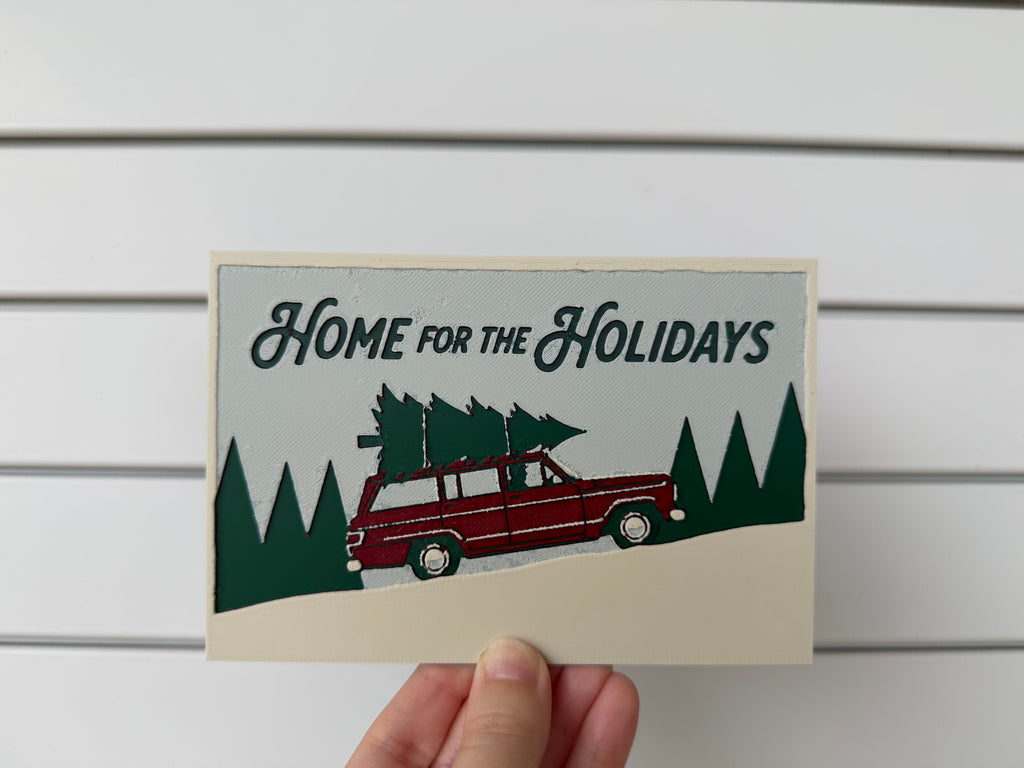 Home For The Holidays Christmas Display Card