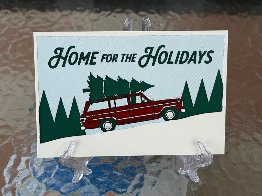 Home For The Holidays Christmas Display Card