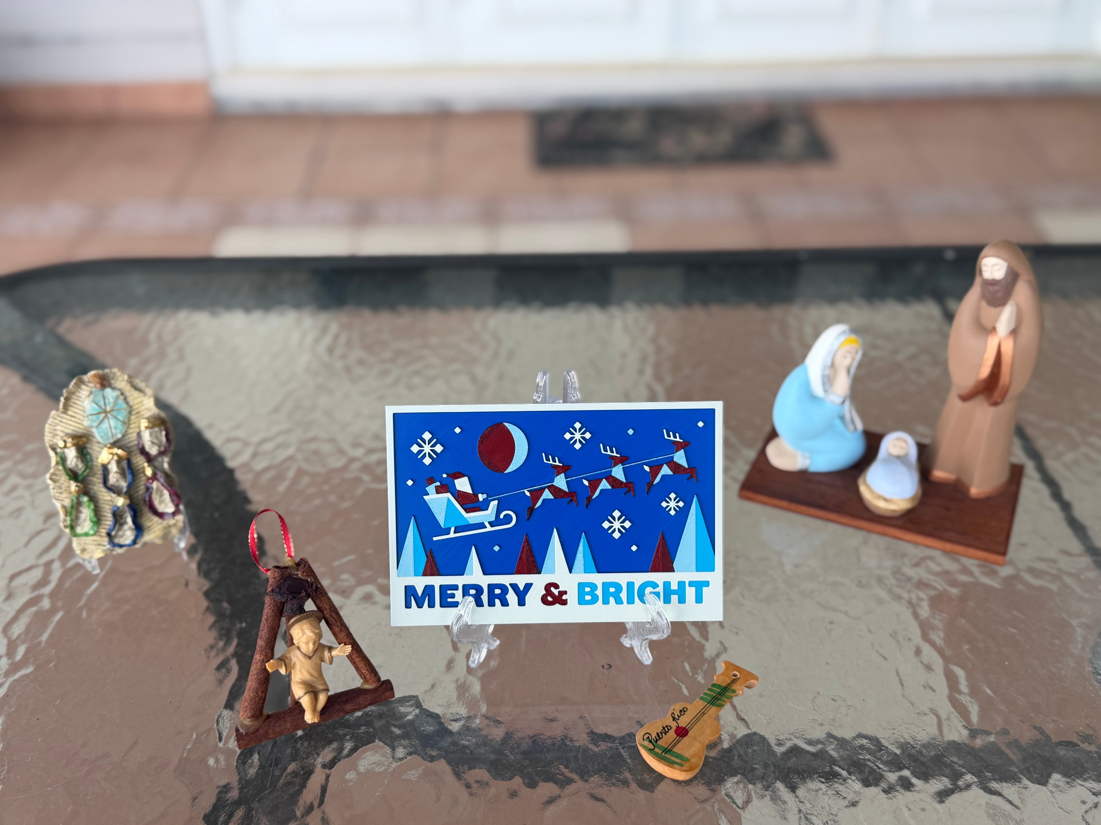 Merry & Bright Christmas Display Card