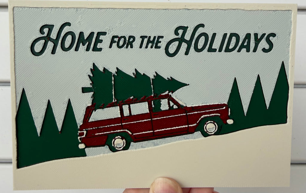 Home For The Holidays Christmas Display Card