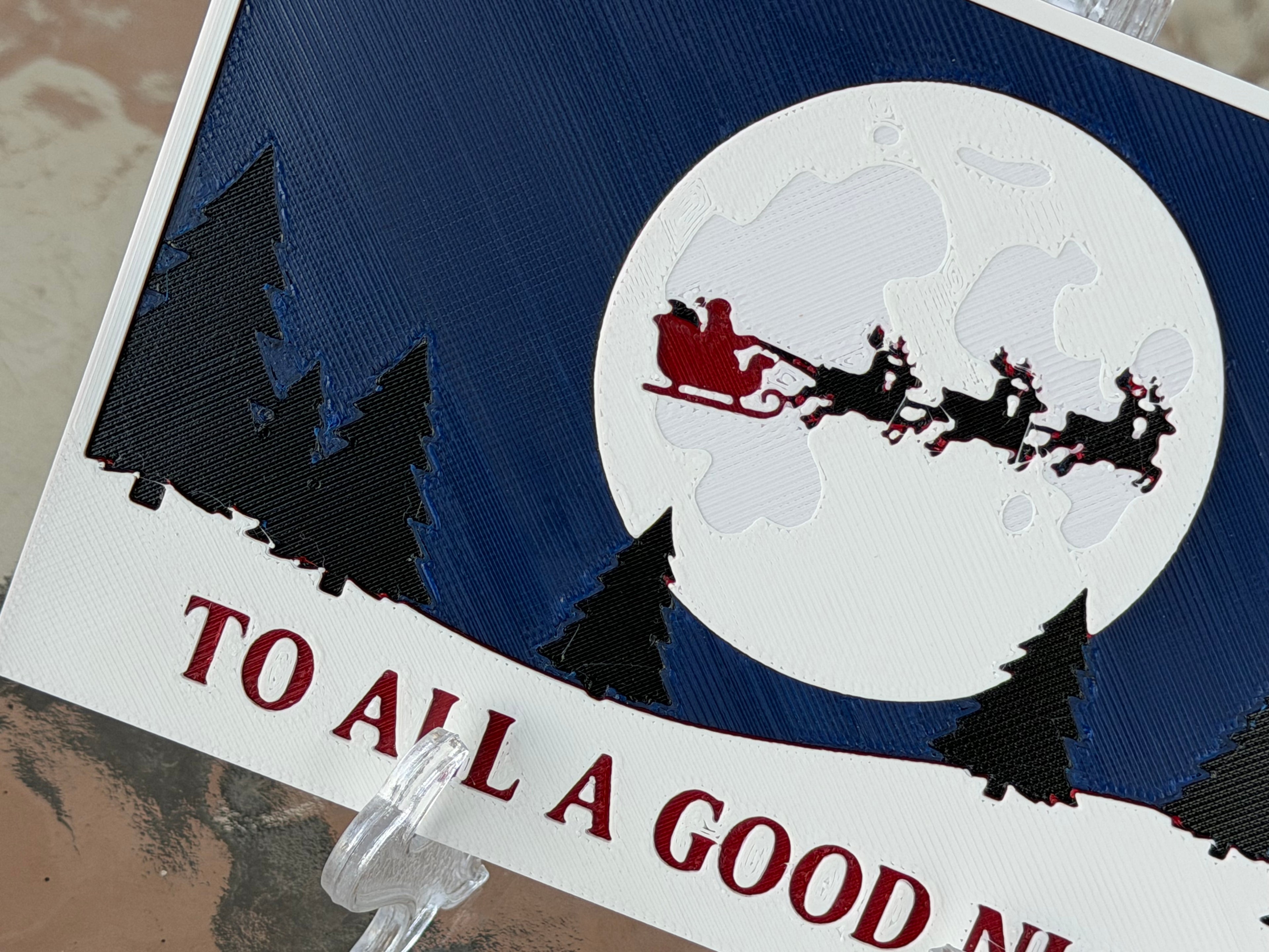 To All A Good Night Christmas Display Card